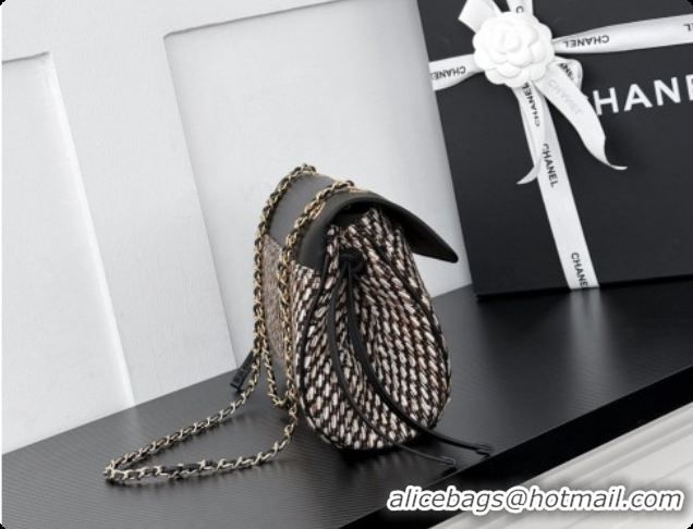 Most Popular Chanel Large Flap Bag in Calfskin and Tweed AS6427 Black 2026
