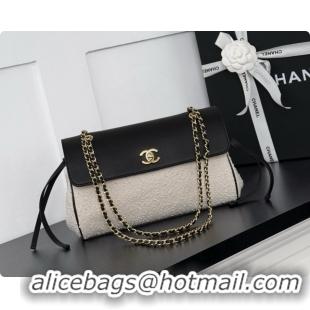 Top Quality Chanel Large Flap Bag in Calfskin and Tweed AS6427 Black/White 2026