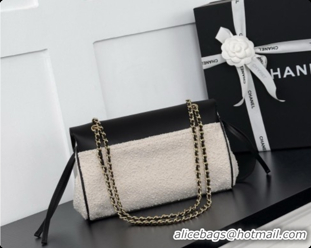 Top Quality Chanel Large Flap Bag in Calfskin and Tweed AS6427 Black/White 2026