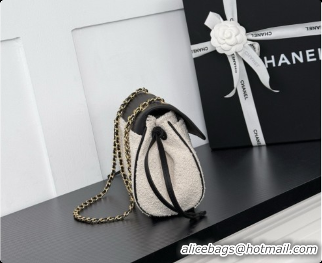 Top Quality Chanel Large Flap Bag in Calfskin and Tweed AS6427 Black/White 2026