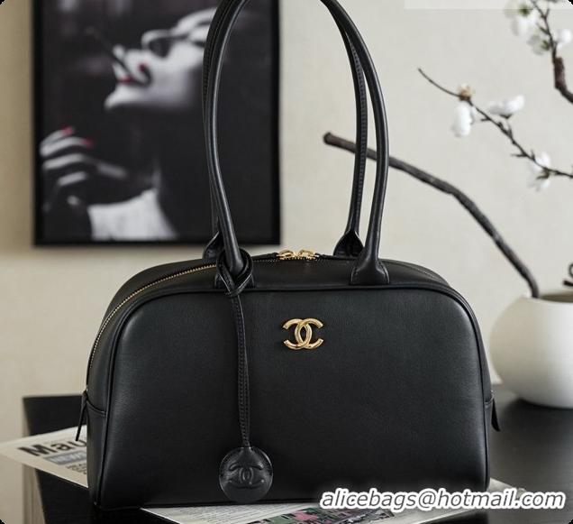 Popular Style Chanel Large Bowling Bag in Calfskin AS6580 CH100938 Black 2026
