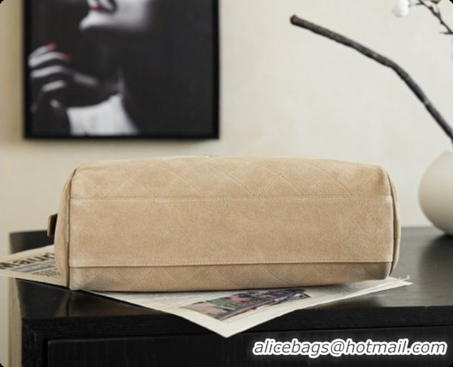 Big Discount Chanel Large Bowling Bag in Suede Calfskin AS6580 Beige 2026