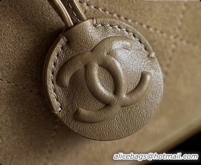 Big Discount Chanel Large Bowling Bag in Suede Calfskin AS6580 Beige 2026