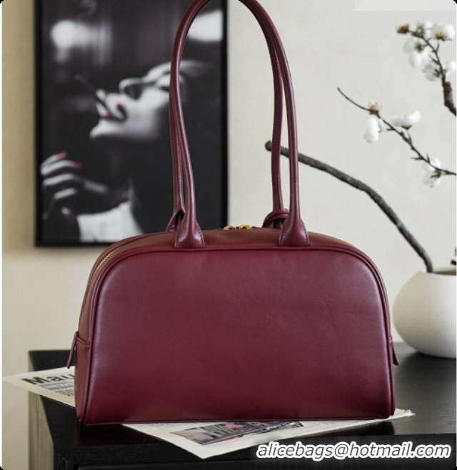 Sumptuous Chanel Large Bowling Bag in Calfskin AS6580 Burgundy 2026