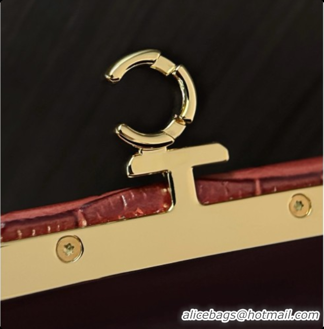 Lowest Price Chanel Clutch with Leather Strap in Crocodile Embossed Calfskin AP5360 Burgundy 2026