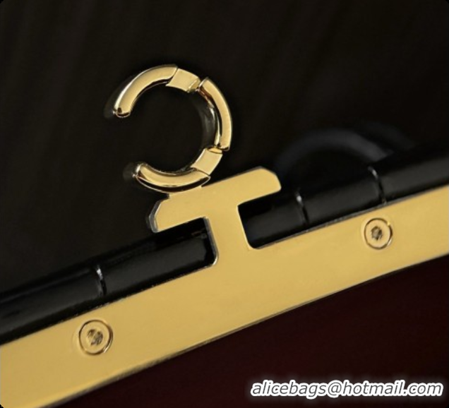Luxury Classic Chanel Clutch with Leather Strap in Crocodile Embossed Calfskin AP5360 Black 2026