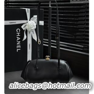 Luxury Chanel Clutch with Leather Strap in Smooth Calfskin AP5360 Black 2026