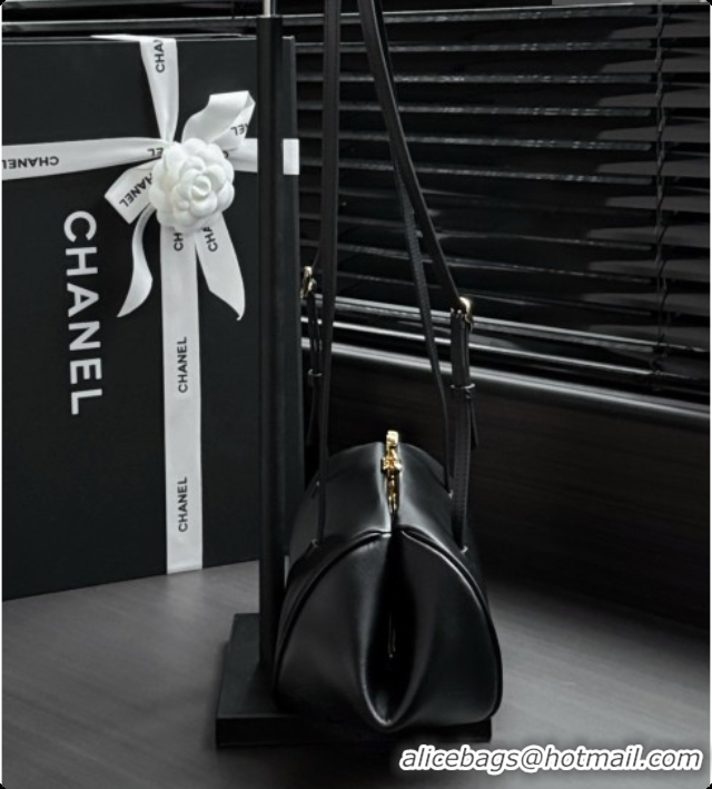 Luxury Chanel Clutch with Leather Strap in Smooth Calfskin AP5360 Black 2026