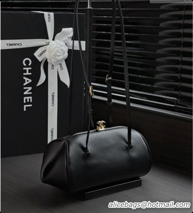 Luxury Chanel Clutch with Leather Strap in Smooth Calfskin AP5360 Black 2026