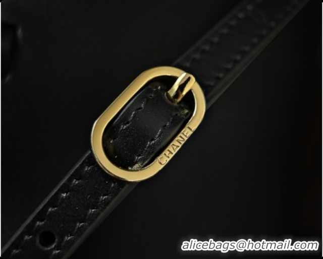 Luxury Chanel Clutch with Leather Strap in Smooth Calfskin AP5360 Black 2026