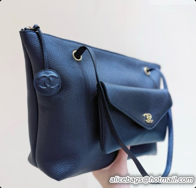 Stylish Chanel Tote Bag with Pocket in Grained Calfskin AS6483 Black 2026