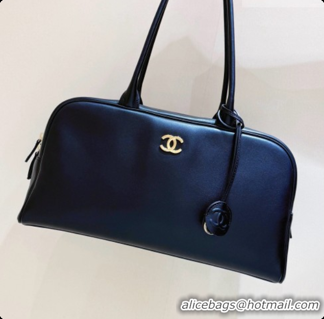 Luxury Chanel Large Bowling Bag in Smooth Calfskin AS6211 Black 2026