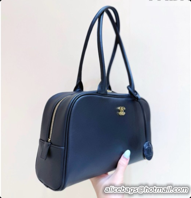 Super Quality Chanel Large Bowling Bag in Calfskin AS6580 Black 2026