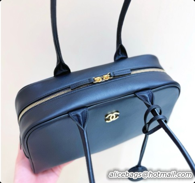 Super Quality Chanel Large Bowling Bag in Calfskin AS6580 Black 2026