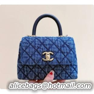 Low Price Chanel Washed Denim Clutch with Chain and Handle AP4244 Blue 2026