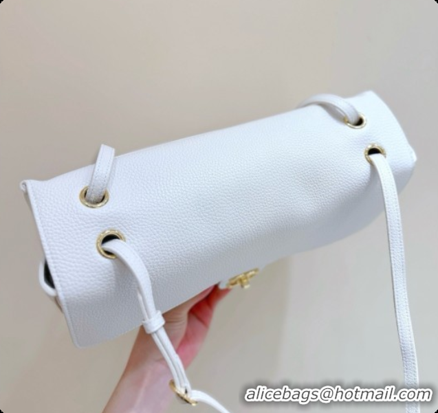 Design Discount Chanel Small Maxi Flap Bag in Grained Calfskin AS6231 White 2026