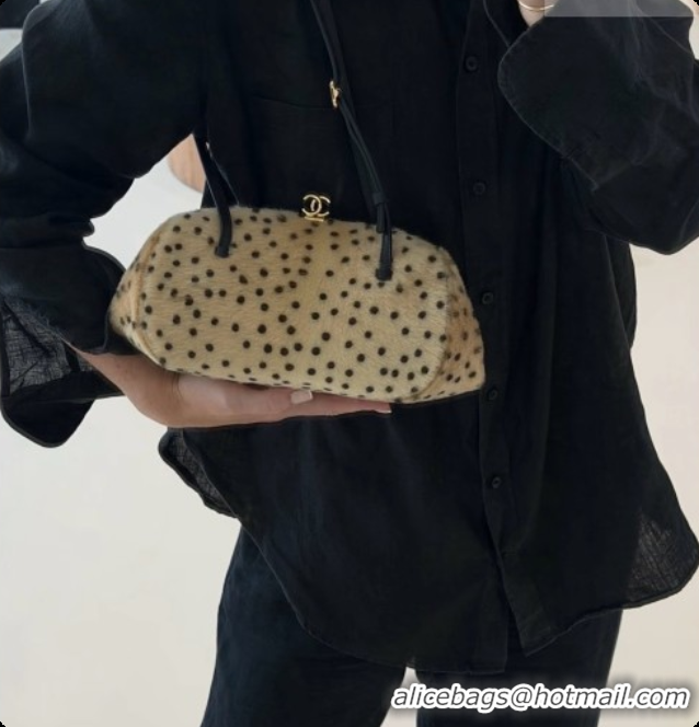 New Style Chanel Clutch with Leather Strap AP5360 Beige 2026