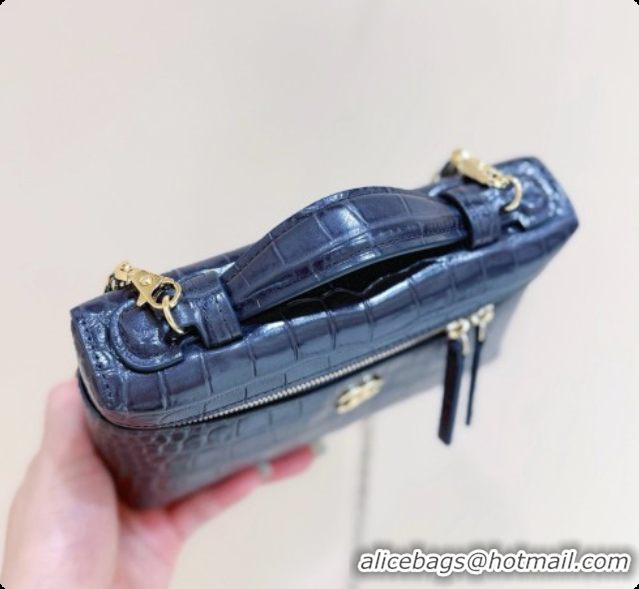 Top Quality Chanel Vanity with Chain in Crocodile Embossed Calfskin AP5346 Dark Grey 2026
