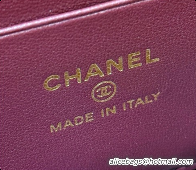 Best Price Chanel Vanity with Chain in Crocodile Embossed Calfskin AP5346 Burgundy 2026