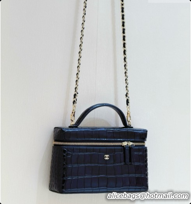 Buy Duplicate Chanel Vanity with Chain in Crocodile Embossed Calfskin AP5346 Black 2026