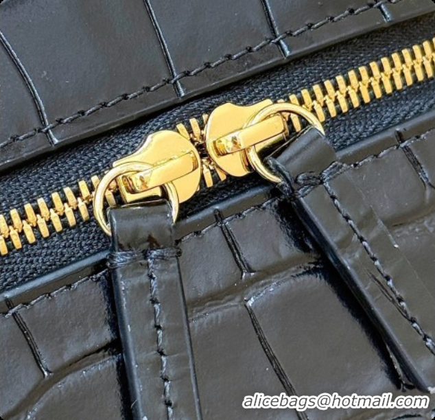 Buy Duplicate Chanel Vanity with Chain in Crocodile Embossed Calfskin AP5346 Black 2026