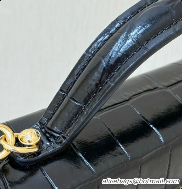 Buy Duplicate Chanel Vanity with Chain in Crocodile Embossed Calfskin AP5346 Black 2026