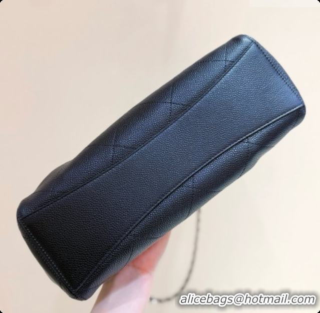 Cute Chanel Shopping Bag in Grained Calfskin AS6090 Black 2026