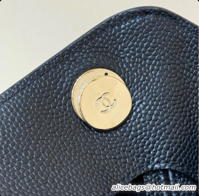 Cute Chanel Shopping Bag in Grained Calfskin AS6090 Black 2026