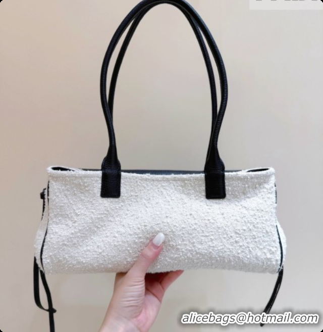 Best Price Chanel Small Shopping Bag in Tweed & Calfskin AS6288 Black/White 2026