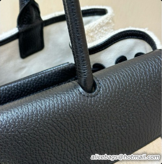 Best Price Chanel Small Shopping Bag in Tweed & Calfskin AS6288 Black/White 2026