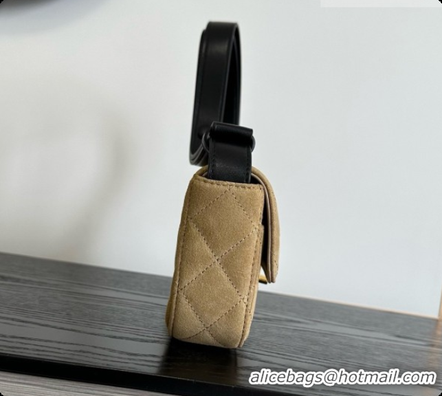 Good Quality Chanel Flap Bag in Brown Suede Leather 2026 AS6577