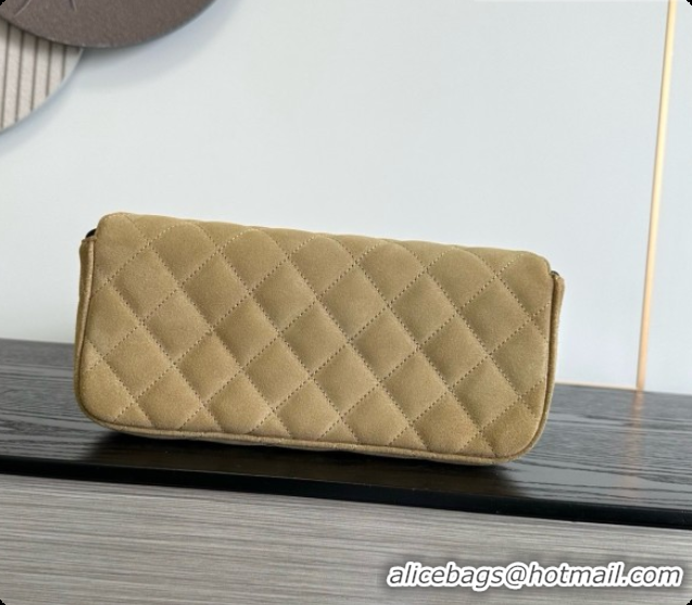 Good Quality Chanel Flap Bag in Brown Suede Leather 2026 AS6577