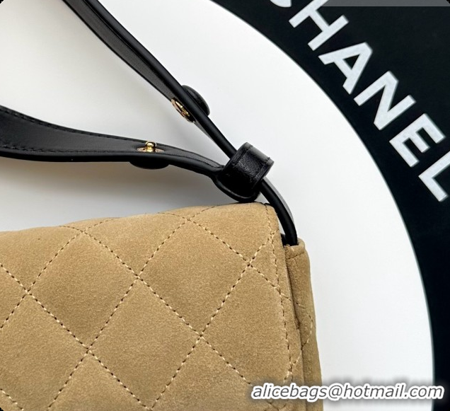Good Quality Chanel Flap Bag in Brown Suede Leather 2026 AS6577