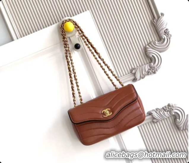 Unique Style Chanel Small Flap Bag in Patinated Lambskin AS6498 Brown 2026