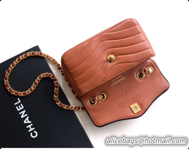 Unique Style Chanel Small Flap Bag in Patinated Lambskin AS6498 Brown 2026