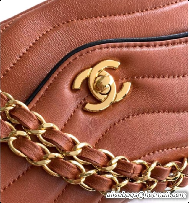 Unique Style Chanel Small Flap Bag in Patinated Lambskin AS6498 Brown 2026