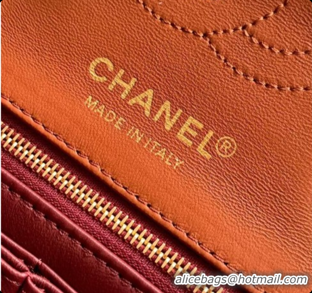 Unique Style Chanel Small Flap Bag in Patinated Lambskin AS6498 Brown 2026