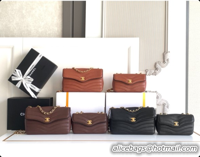 Unique Style Chanel Small Flap Bag in Patinated Lambskin AS6498 Brown 2026