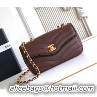 Best Product Chanel Small Flap Bag in Patinated Lambskin AS6498 Dark Brown 2026