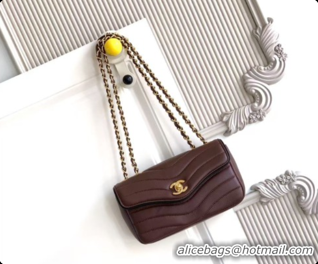 Best Product Chanel Small Flap Bag in Patinated Lambskin AS6498 Dark Brown 2026