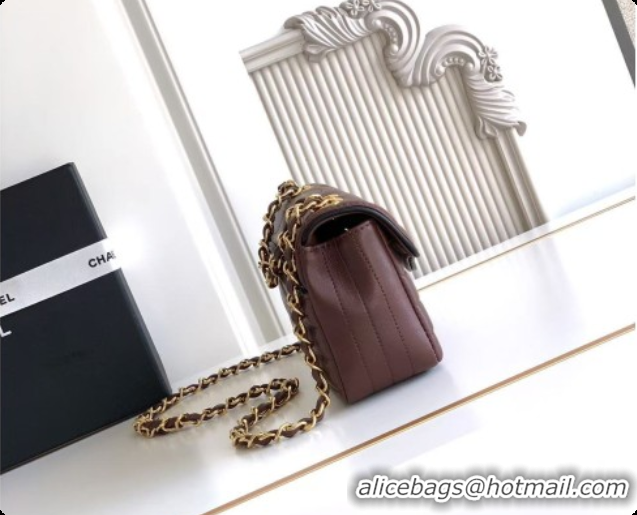 Best Product Chanel Small Flap Bag in Patinated Lambskin AS6498 Dark Brown 2026