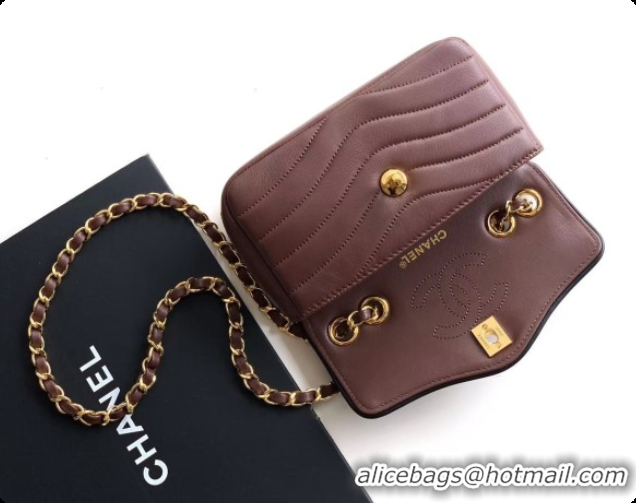 Best Product Chanel Small Flap Bag in Patinated Lambskin AS6498 Dark Brown 2026