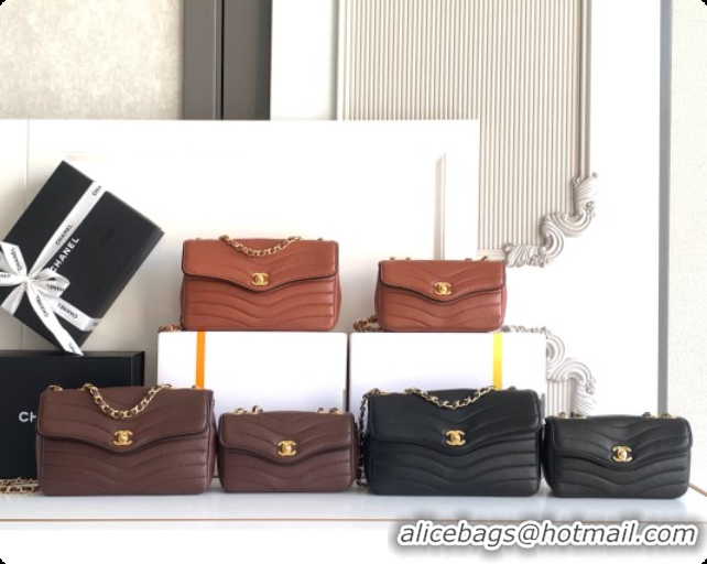 Best Product Chanel Small Flap Bag in Patinated Lambskin AS6498 Dark Brown 2026
