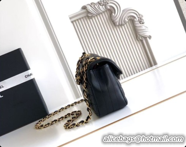Good Looking Chanel Small Flap Bag in Patinated Lambskin AS6498 Black 2026