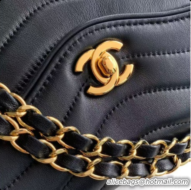 Good Looking Chanel Small Flap Bag in Patinated Lambskin AS6498 Black 2026