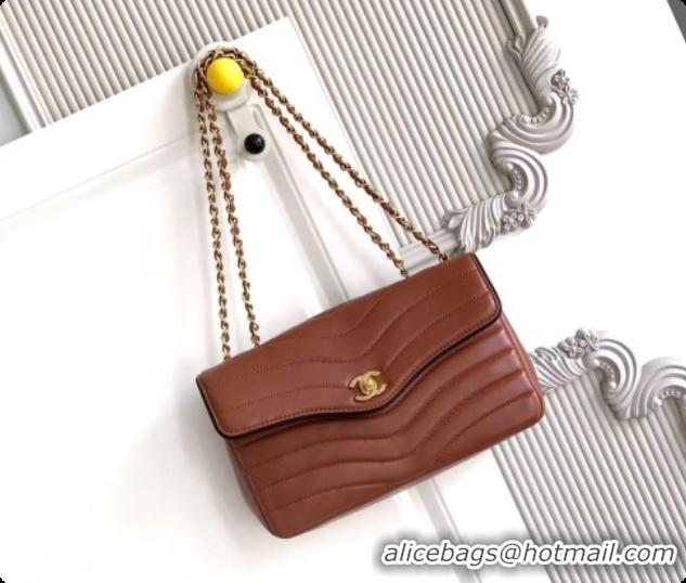 Low Price Chanel Flap Bag in Patinated Lambskin AS6497 Brown 2026