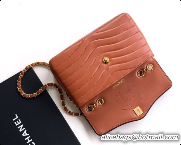 Low Price Chanel Flap Bag in Patinated Lambskin AS6497 Brown 2026