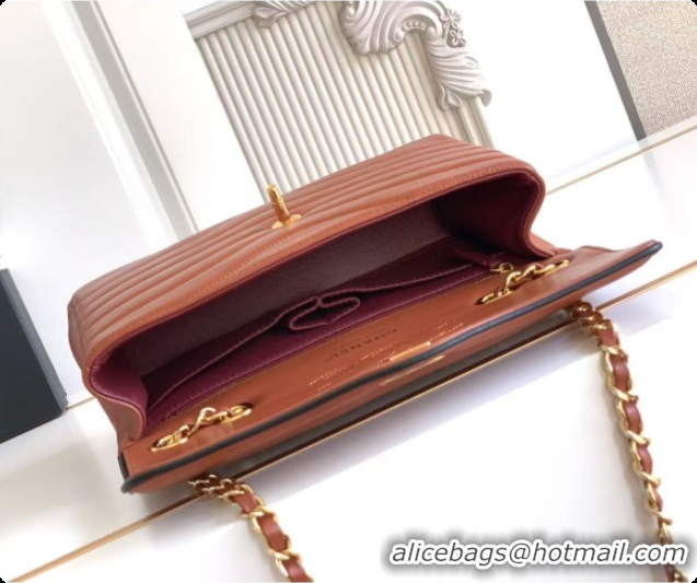 Low Price Chanel Flap Bag in Patinated Lambskin AS6497 Brown 2026
