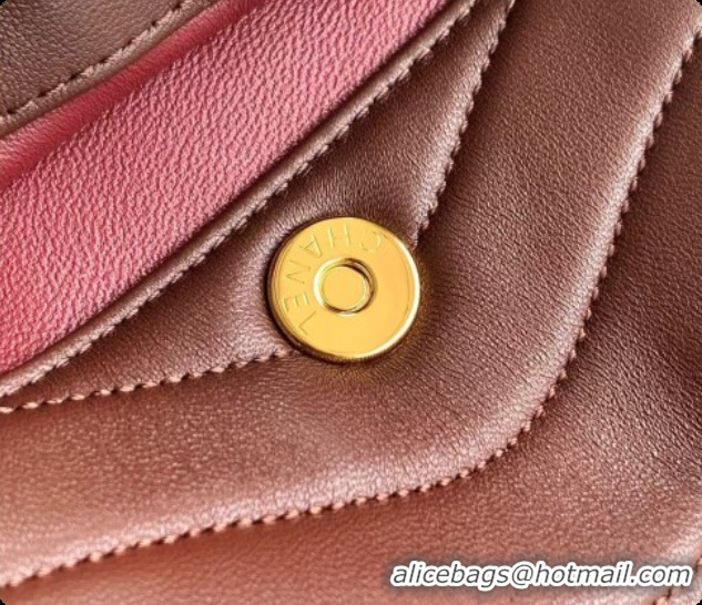 Most Popular Chanel Flap Bag in Patinated Lambskin AS6497 Dark Brown 2026