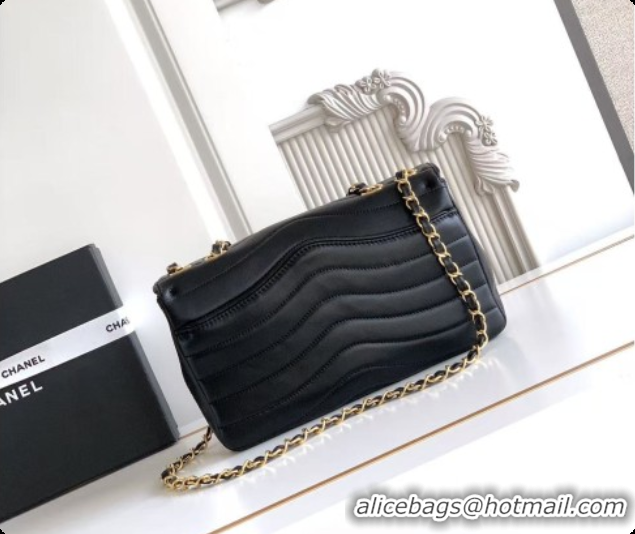 Luxurious Chanel Flap Bag in Patinated Lambskin AS6497 Black 2026